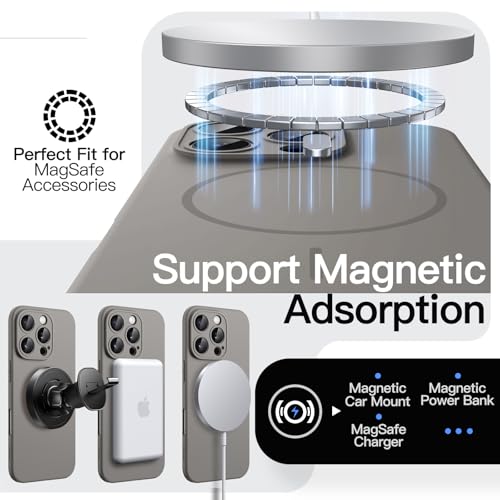Image of JETech Magnetic Slim Case for iPhone 16 Pro Max, Natural Titanium