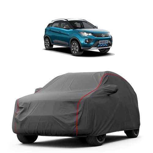 Image of Heavy-Duty Car Cover for Compatible with Tata Nexon EV (2023 to 2025 All Models) Deluxe Car Protection Cover - Waterproof & UV-Resistant All-Season Exterior Protection