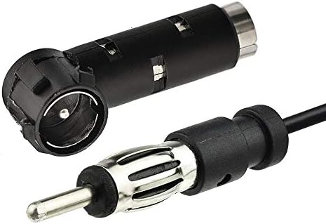 Eightwood FM Aerial FM Radio Antenna Din Adapter Car Radio Antenna 3m Cable + DIN 41585 Female to ISO Adapter Windshields Paste Antenna for FM Radio Cars Trucks DAB Car Radio