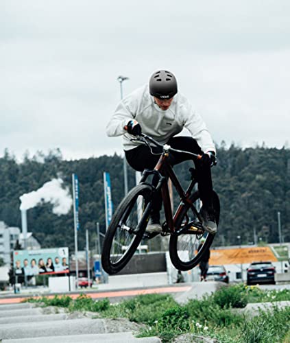 TSG Meta Skate- und Fahrradhelm mit Einstellsystem, für Radfahren, BMX, Skateboarden, Rollerblading, Roller Derby, E-Boarding, E-Skating, Longboarding, Vert, Park, Urban (Satin Paynes Grey, L/XL 58-60