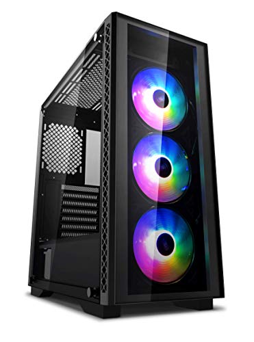 DEEP COOL MATREXX 50 ADD-RGB 3F PC case E-ATX Supported mid-Tower case,3x120mm ADD-RGB Fans Pre-Installed, 4mm Full Sized Tempered Glass