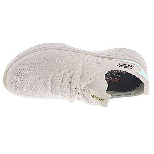Skechers Skechers Women's Solar Fuse-Gravity Experience Shoe, White/Silver, 5.5 M US