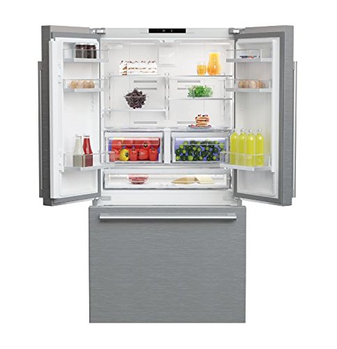 Blomberg BRFD2230SS 22.3 cu.ft. Counter Depth French Door Refrigerator with Ice Maker and Water Dispenser, Stainless Steel on Fridge.com