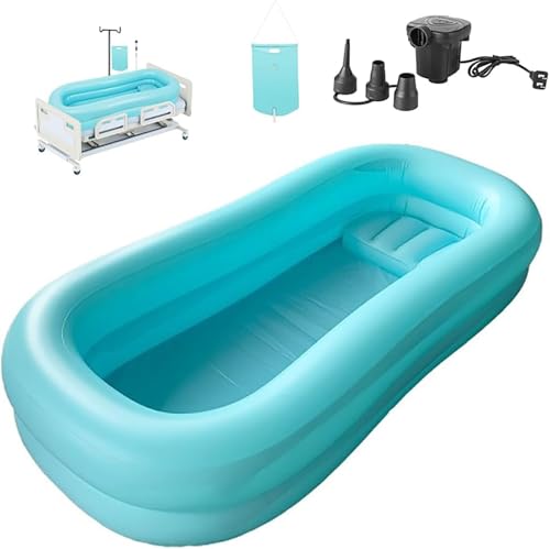医学の膨脹可能な浴槽のシャワー システム、電気空気ポンプおよび水袋が付いている携帯用枕元のシャワーのキット、年配者、不具者、寝たきりの患者のためのベッドの全身