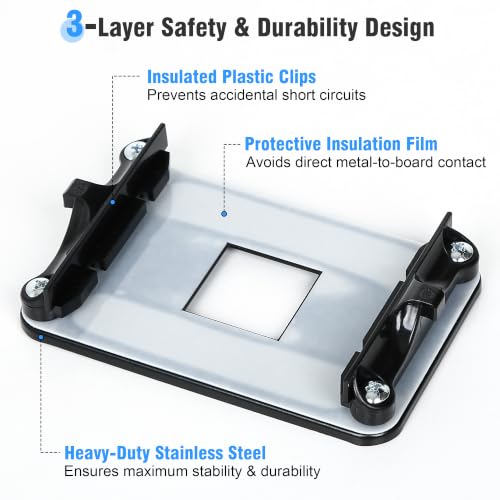 Kit Universal de Soporte para Montaje de Disipador AM4 AM5, Soporte metálico con Backplate, Separadores y Tornillos para Motherboard Socket AMD (Negro) miniatura 6