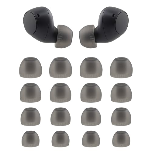 NANLANFAN Replacement Silicone Ear Tips for Sony WF-C510 / WF-C500 / WF-C700N / WF-C710N Wireless Earbuds, 8 Pairs (XS/S/M/L) (Black)