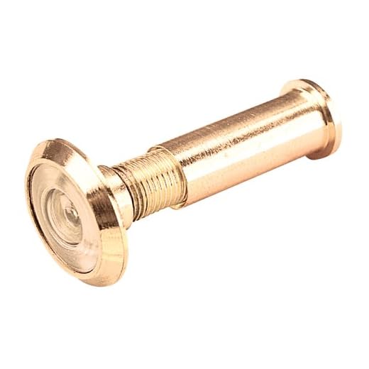 Defender Security U 9892 Door Viewer, 180-Degree, 1/2 inch Bore, Solid Brass