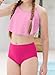 blibean Tween Girls Swimsuits Little Kids Summer Two Piece Bikini Sets Teen Girl Fashion Boho Hawaii Swim Bathing Suits Ruffled Beach Swimwear Traje Baño Niñas Size 8-9 Year Old Rose Pink