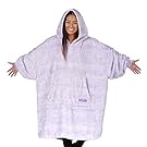 THE COMFY Dream | Oversized Light Microfiber Wearable Blanket, One Size Fits All, Seen on Shark Tank (Heather Purple)