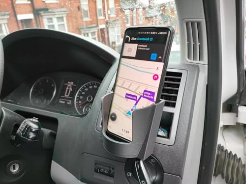 Phone Cup Holder for Volkswagen T5 & T5.1 Vans - Driver Side