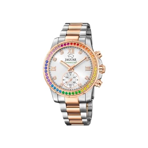 JAGUAR Reloj Mujer J981/4 Connected Lady Caja de Acero Inoxidable 316l Multi Correa de Acero Inoxidable 316l Plateado
