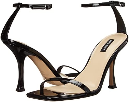 Nine West Women's Yess3 Heeled Sandal, Black Patent, 9 | Image 6