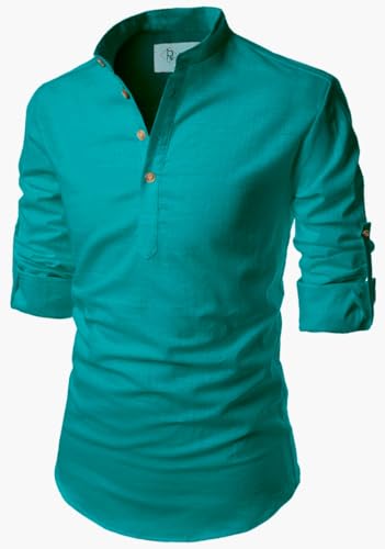Image of Men's Cotton Blend Short Playful Mix Color Kurta - Pack 2