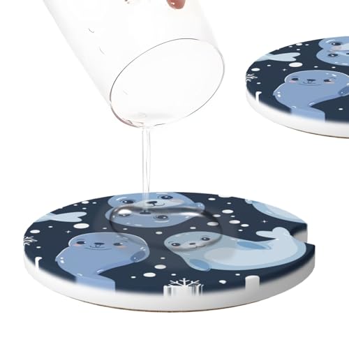 Dessous de verre voiture absorbants base liège protège porte-gobelet - 6