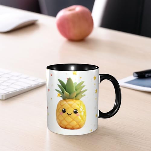NOXOZNMOK Pineapple Ceramic Coffee Mug for Women Gifts Tea Cup 11OZ Mugs Funny Coffee Cups with Handle for Office and Home by NOXOZNMOK - Used condition - Image 5