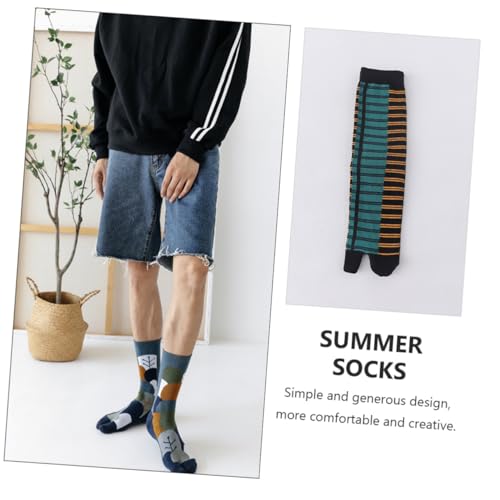 STOBOK Japanese Style Two-toe Socks Cotton Stockings Comfortable Tabi Socks for Men Women Anti-slip Ideal for Flip-flops4