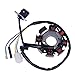 Glixal GY6 49cc 50cc 80cc 100cc 8 poles Magneto Stator for 139QMB 139QMA 147QMD Scooter Moped ATV Go-kart Buggy Engine Taotao Jonway Icebear Baja Coolster Lance SUNL Vento (Alternating Current)