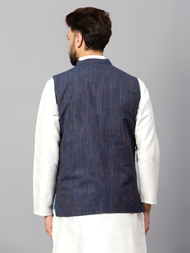 Image of LATEST CHIKAN Men's Traditional Cotton Solid Nehru Jacket /Waistcoat