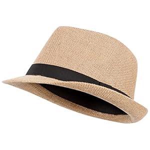 Trespass Fedora, Natural, Hat with Ribbon Detail Adult Unisex, Beige
