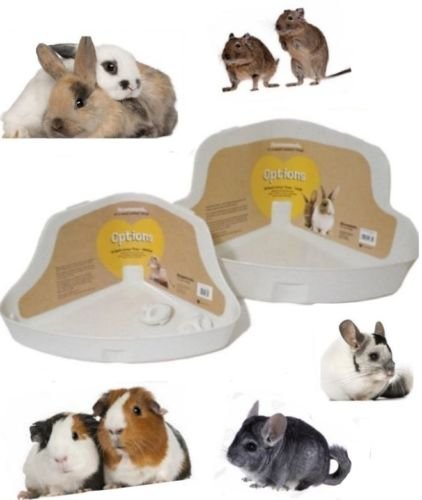 Rose-wood Small Animal Corner Litter Toilet Pan Tray Rabbit Hamster Guinea Pig Gerbil Rats (Medium)