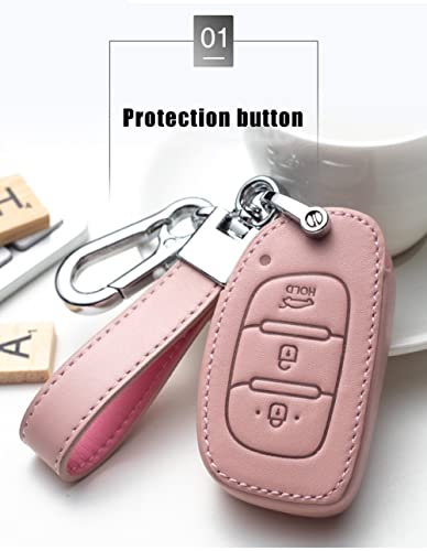 MELTSUN Capa de couro para chave de carro, adequada para Hyundai Tucson Sonata Fe Creta ix25 ix35 ix