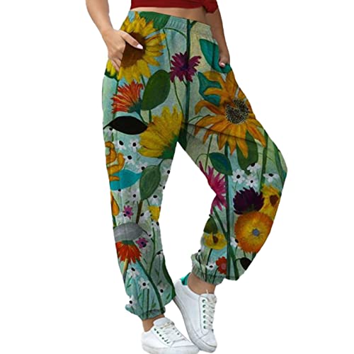 Pantalón de Mujer, Bolsillos con Elástico en la Cintura. Pantalones Deportivos de Mujer para Hacer Deporte. (M)