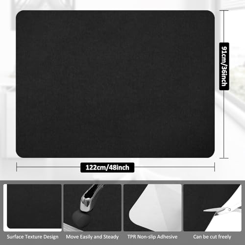 Image of Office Chair Mat for Hardwood Floor & Tile Desk Chair Mat for Rolling Chairs Protect Hardfloor Desk Area Rug for Workstations, Durable Desk Mat for Home and Office Use (Black, 36X47 in)