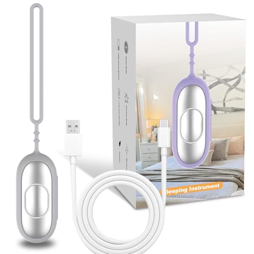 VASTAINT Handheld Sleep Aid Device - Sleep Anxiety Device for Relieving Anxiety and Stress Improves Slumber for Adults and Students 5 Adjustable Levels USB Rechargeable Easy to Carry (Silver)
