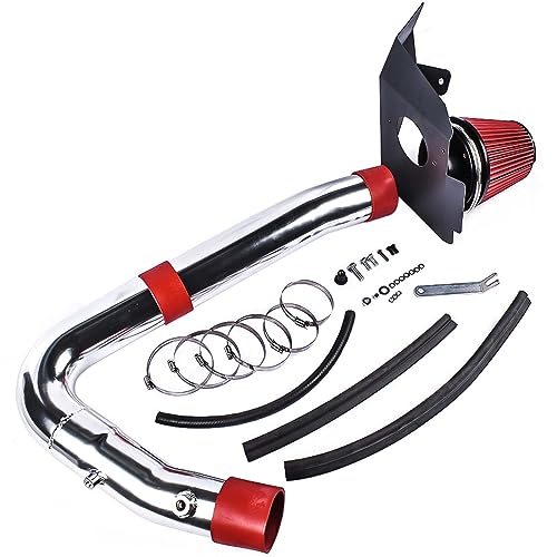 Flynsu Heat Shield Cold Air Intake Red Filter Replacement for 2011-2020 Chrysler 300 300C Dodge Challenger Charger 3.6L V6 HI-DG-12RD-01