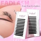 Easy Fan Lashes FADLASH 0.07mm D Curl 14mm Pojedyncza Długość Self Fanning Przedłużenie Rzęs Objętość Rosyjska Russian Easy Fan Eyelash(0.07-D-14mm)