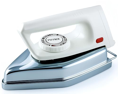 Image of Phynix 3.5 KG Heavy Weight Automatic Steel Iron for clothes Electric Press Box | 1000 Watts | 2 YEAR WARRANTY |for Home, Laundry, Tailors, Drycleaners, Industrial Textile, Hotels and Cloth Shop