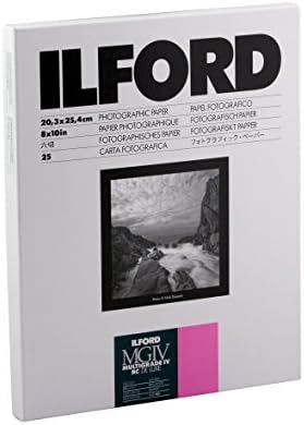 Ilford Multigrade IV RC Deluxe Resin Coated VC Variable Contrast - Black and White Enlarging Paper, 8x10 Inches, 25 Sheets, Glossy Surface (116 8190) Pack-3