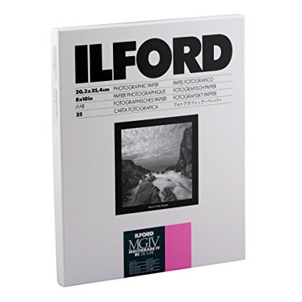 Ilford Multigrade IV RC Deluxe Resin Coated VC Variable Contrast - Black and White Enlarging Paper, 8x10 Inches, 25 Sheets, Glossy Surface (116 8190) Pack-3