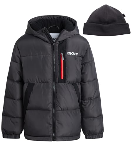Amazon.com: DKNY Boys Puffer Jacket - Heavyweight Fleece Insulated
