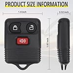 Keyless Entry Remote Key Fob Compatible with Ford F150 F250 F350 Escape Expedition Explorer Ranger, Lincoln, Mercury, Mazda and More, Replacement for CWTWB1U331 CWTWB1U345, 3 Button (Pack of 2) - Image 5