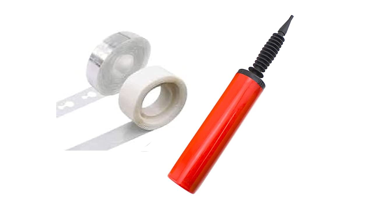 JKP Decorations 1 Pc Balloon Arch+ 100 Glue Dots + 1 Balloon Inflator Pump for Birthdays Events and Party Decorations