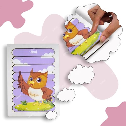 Image of Lefan 5-in-1 Wooden Bird Stick Puzzle - Animal Puzzle Sticks Set Kids Toys for 2-5 Years boy - Montessori Early Learning Toy Gift 3 4 5 6 7 8 Years Kids