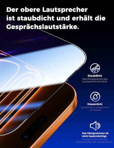 MAGIC JOHN 9H+ HD Schutzfolie für iPhone 17 Pro Max, 2er Set – Ansicht 6