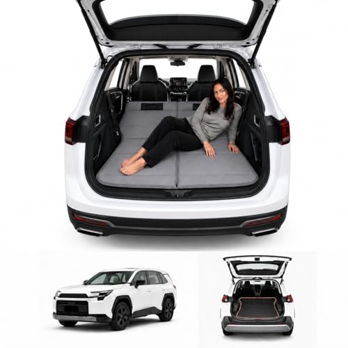 MGRFTOX Car Mattress Non-Inflatable Car Camping Mattress Foldable Trunk Sleeping Pad with Split Design Portable Car Bed for Road Trips Camping Travel for Toyota RAV4 2019-2025for Toyota