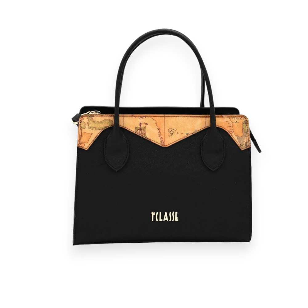 Alviero Martini 1st Class Geo Pe24 Womens Black Bucket Bag