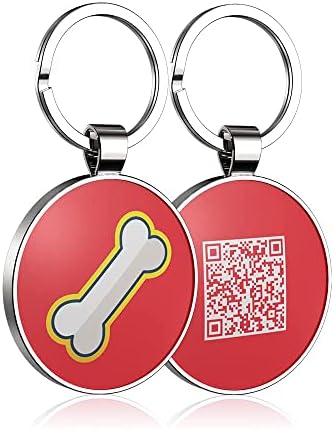 DISONTAG QR Dog Tags for Pets UK Online Dog Name Tag Any Personalized ID Tags for Pet Pass Quick Show Address Name Vaccines and Privacy Protection(32mm)