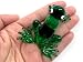 ChangThai Design Lampwork COLLECTIBLE MINIATURE HAND BLOWN Art GLASS Sniper Frog, Green FIGURINE