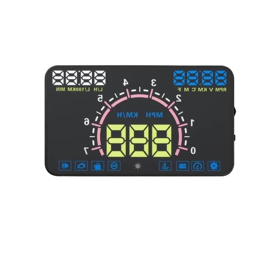 Head Up Display Pantalla de visualización Frontal HUD for automóvil Proyector de Parabrisas Head Up Display Coche(E350-5 Inch)