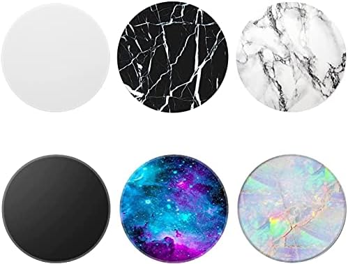 （6 Pack） Cellphone Stand,Cell Phone Finger Foldable Holder Grip for Smartphones and Tablets – Black White Pink Unicorn Blue Galaxy Marble Mandala