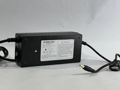 Image of BHEEMTEK 36V 4A Fast Charger for Electric Bicycle, E-Bike, and Scooter, Compatible with 36V Lithium Battery, 5.5 x 2.5mm DC Jack Connector, Power Adapter for Battery Charging