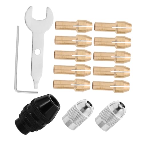 HOLIDYOYO 16pc Drill Chuck Adapters Electric Grinding Chuck Tool Kit Power Drill Accessory Quick Release Collet Collet for Die Milling