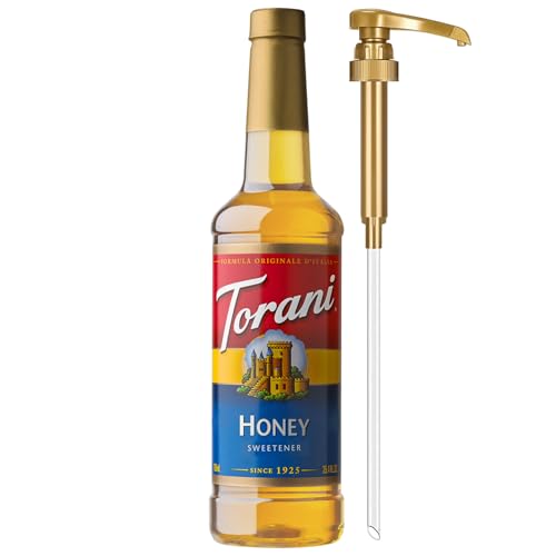 Image of Torani Honey Sweetener, Flavoring for Drinks and Desserts, Pump Included, 25.4 Fl Oz