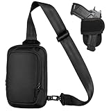 Bag Factor Premium Discreet Tactical CCW Sling Bag - Concealed Carry Crossbody Chest Pack EDC (Black, Large)