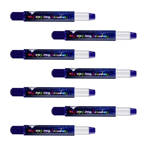 Tiza Temporal Lavable Set,7 piezas Purpura azul,para Halloween,Navidad