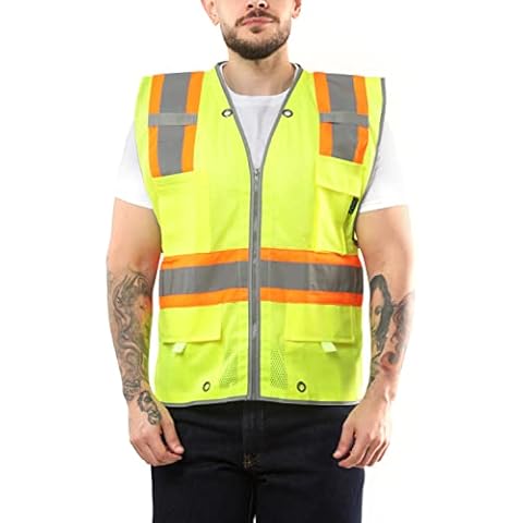 Kolossus High Visibility Safety Vest (Yellow, Medium) Cover